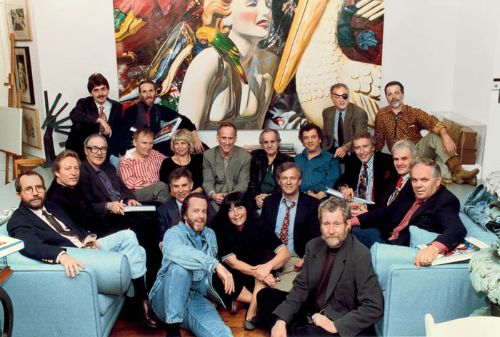 The Photorealists at a party for the book Photorealism Since 1980 
