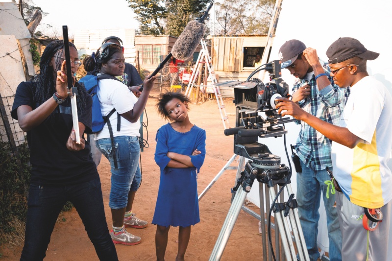 Ghetto Film School students filming in South Africa. Image courtesy of Ghetto Film School