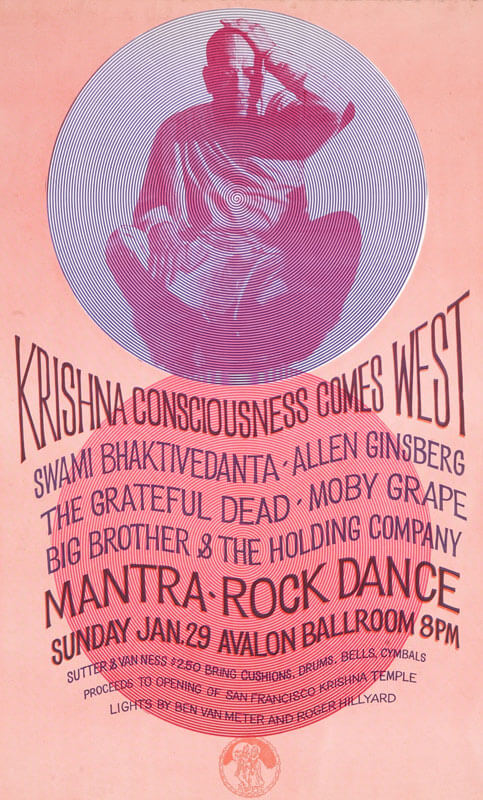 Harvey W. Cohen, Promotional poster for Mantra-Rock Dance musical event, 1967. www.harveywallacecohen.com (CC BY-SA 3.0)